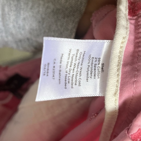 Talbots Signature Pink With Seahorse Embroidered Cropped Pants Sz 10 - Picture 3 of 10